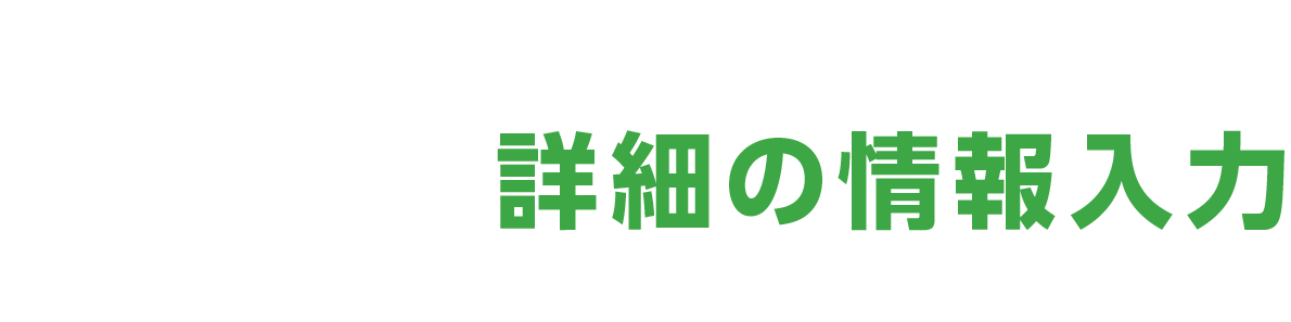 詳細の情報入力
