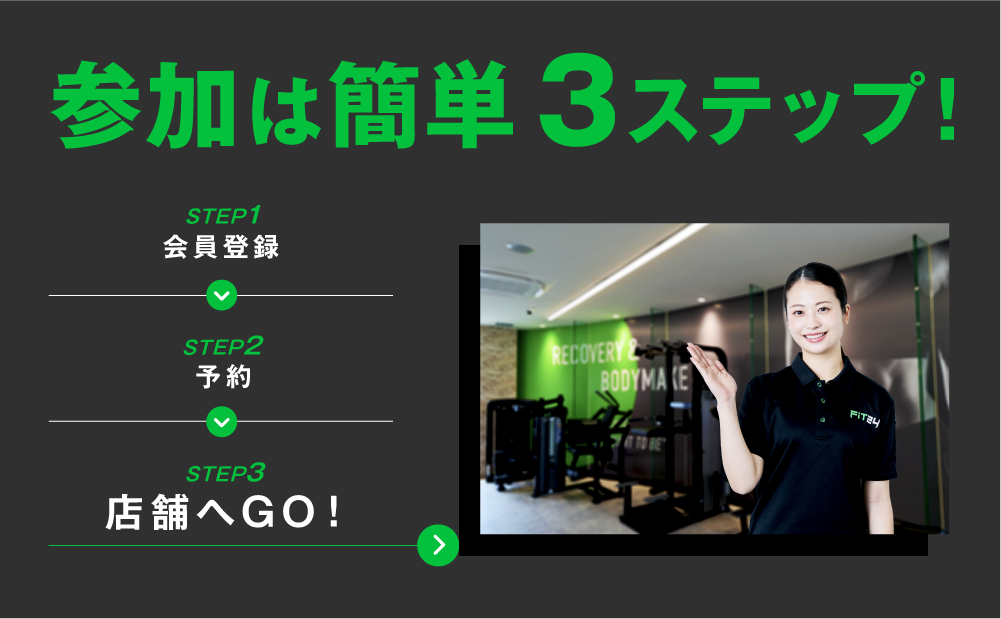 無料体験会参加簡単3ステップ